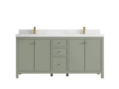 Chicago 72 in. W x 22 in. D Double Sink Bathroom Vanity - photo 19