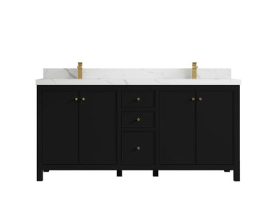 Chicago 72 in. W x 22 in. D Double Sink Bathroom Vanity - Willow Bath and Vanity