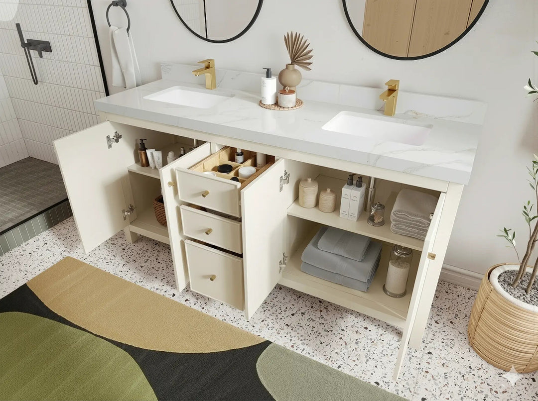 Chicago 72 in. W x 22 in. D Double Sink Bathroom Vanity - Willow Bath and Vanity