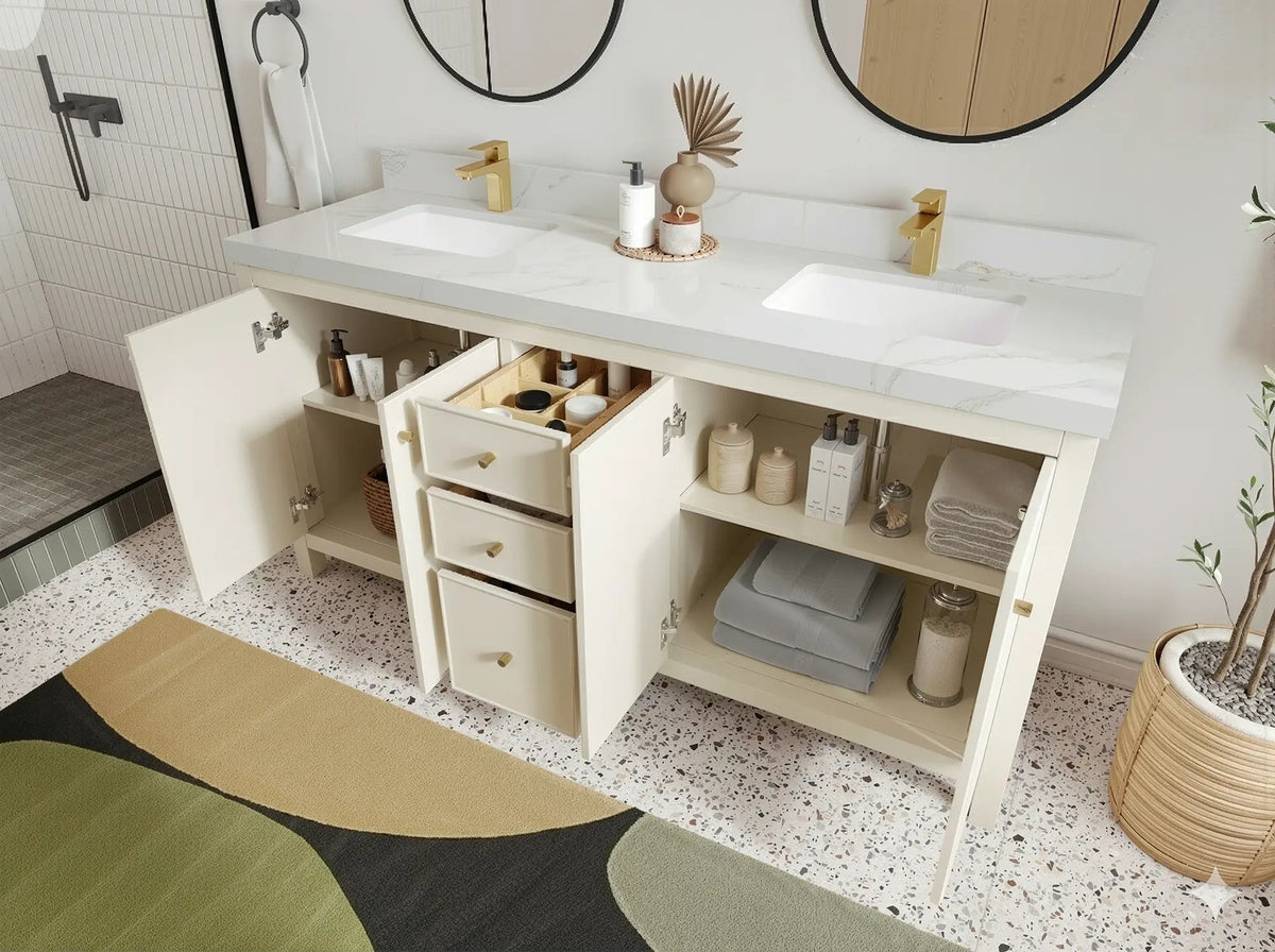 Chicago 72 in. W x 22 in. D Double Sink Bathroom Vanity - Willow Bath and Vanity