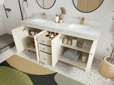 Chicago 72 in. W x 22 in. D Double Sink Bathroom Vanity - Willow Bath and Vanity