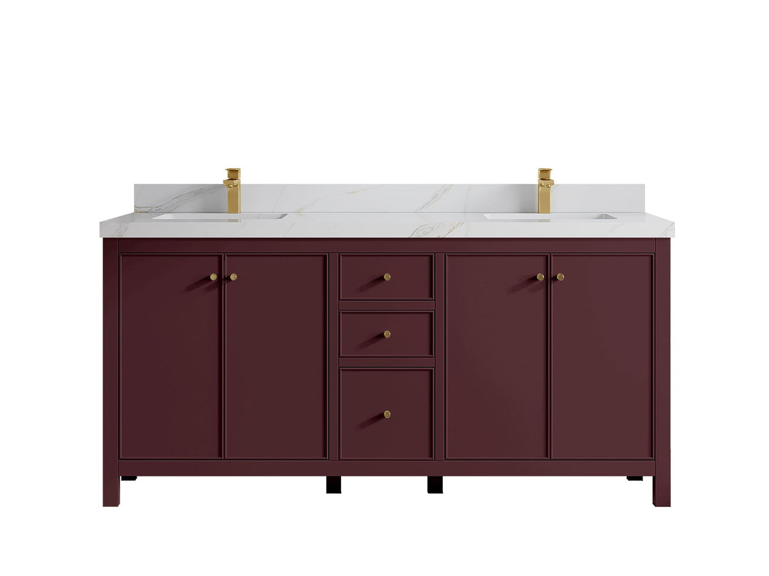 Chicago 72 in. W x 22 in. D Double Sink Bathroom Vanity - Willow Bath and Vanity