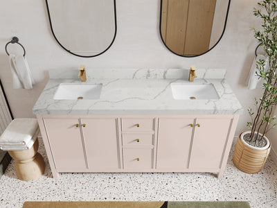 Chicago 72 in. W x 22 in. D Double Sink Bathroom Vanity - Willow Bath and Vanity