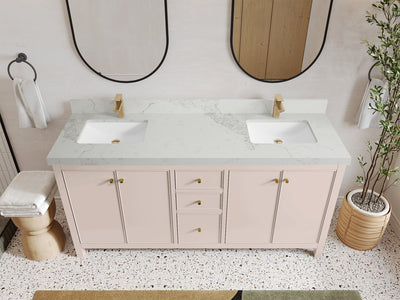 Chicago 72 in. W x 22 in. D Double Sink Bathroom Vanity - Willow Bath and Vanity