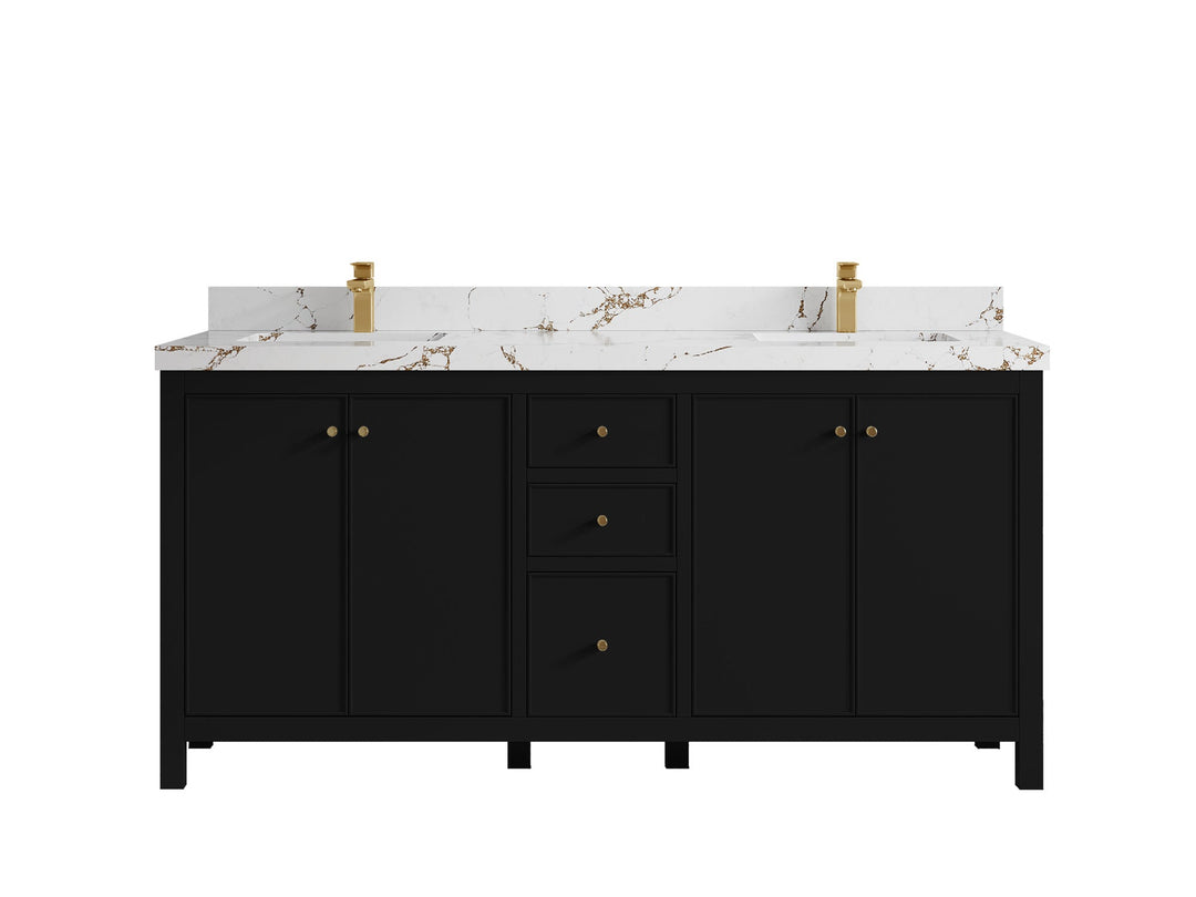Chicago 72 in. W x 22 in. D Double Sink Bathroom Vanity - Willow Bath and Vanity
