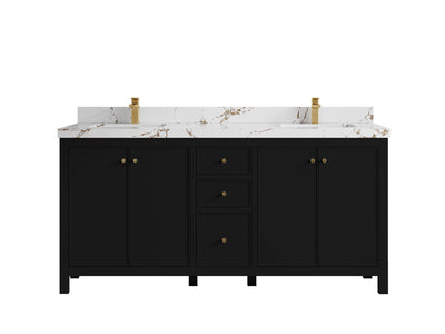 Chicago 72 in. W x 22 in. D Double Sink Bathroom Vanity - Willow Bath and Vanity