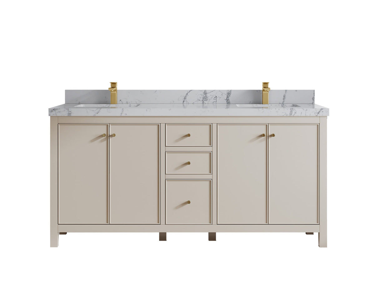 Chicago 72 in. W x 22 in. D Double Sink Bathroom Vanity - Willow Bath and Vanity