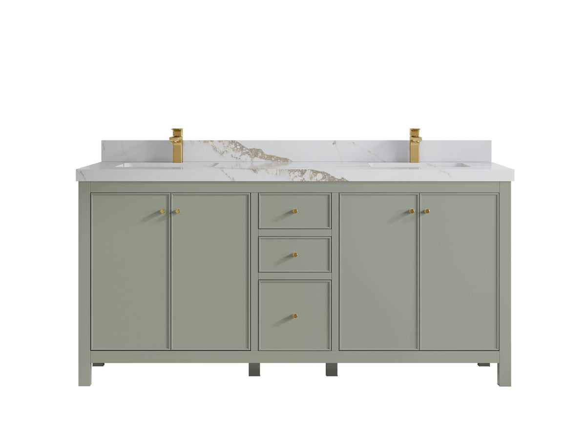 Chicago 72 in. W x 22 in. D Double Sink Bathroom Vanity - Willow Bath and Vanity