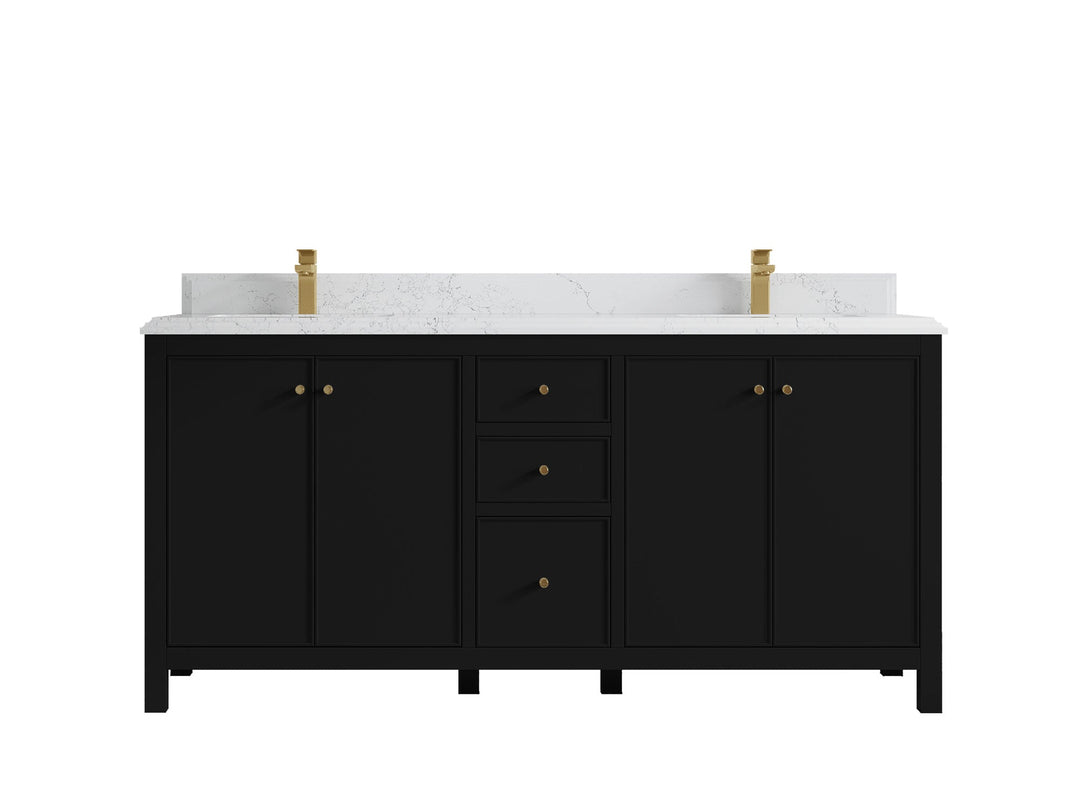 Chicago 72 in. W x 22 in. D Double Sink Bathroom Vanity - Willow Bath and Vanity