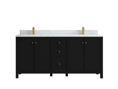 Chicago 72 in. W x 22 in. D Double Sink Bathroom Vanity - Willow Bath and Vanity