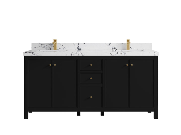 Chicago 72 in. W x 22 in. D Double Sink Bathroom Vanity - photo 41