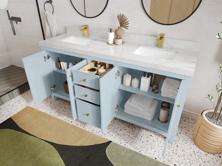 Chicago 72 in. W x 22 in. D Double Sink Bathroom Vanity - photo 3