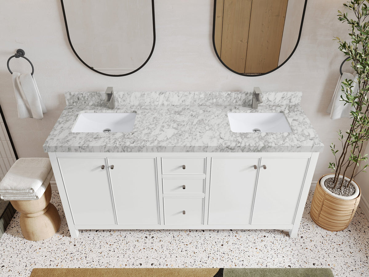Chicago 72 in. W x 22 in. D Double Sink Bathroom Vanity - Willow Bath and Vanity