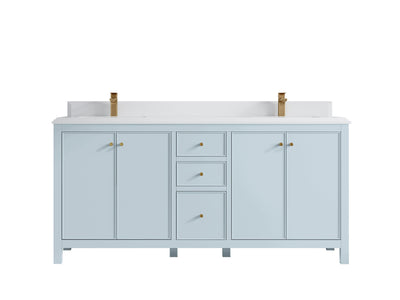 Chicago 72 in. W x 22 in. D Double Sink Bathroom Vanity - Willow Bath and Vanity