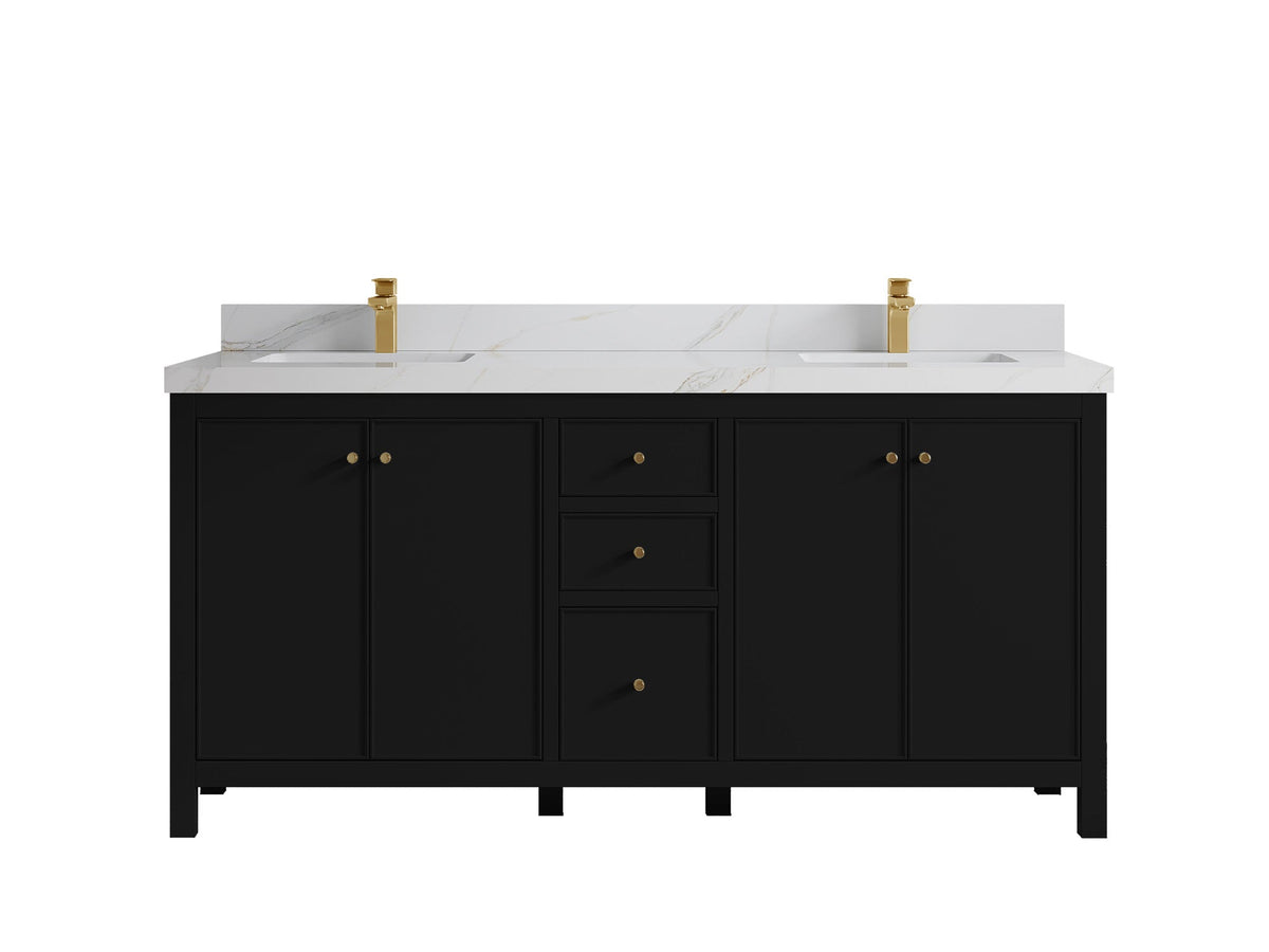 Chicago 72 in. W x 22 in. D Double Sink Bathroom Vanity - Willow Bath and Vanity