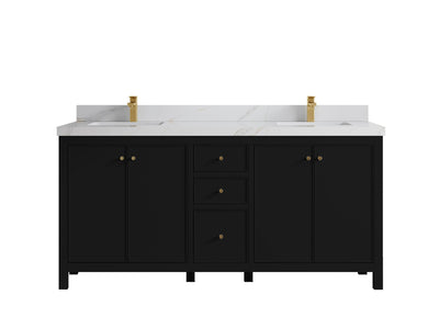 Chicago 72 in. W x 22 in. D Double Sink Bathroom Vanity - Willow Bath and Vanity