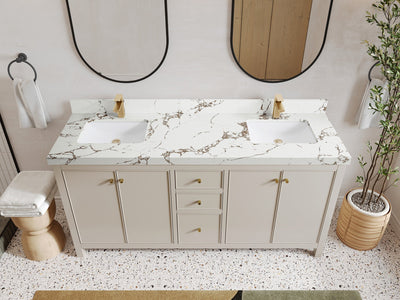 Chicago 72 in. W x 22 in. D Double Sink Bathroom Vanity - Willow Bath and Vanity
