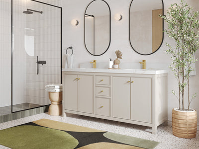 Chicago 72 in. W x 22 in. D Double Sink Bathroom Vanity - Willow Bath and Vanity