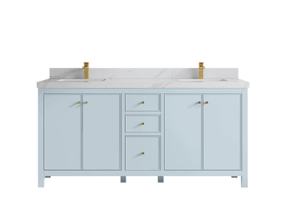 Chicago 72 in. W x 22 in. D Double Sink Bathroom Vanity - Willow Bath and Vanity