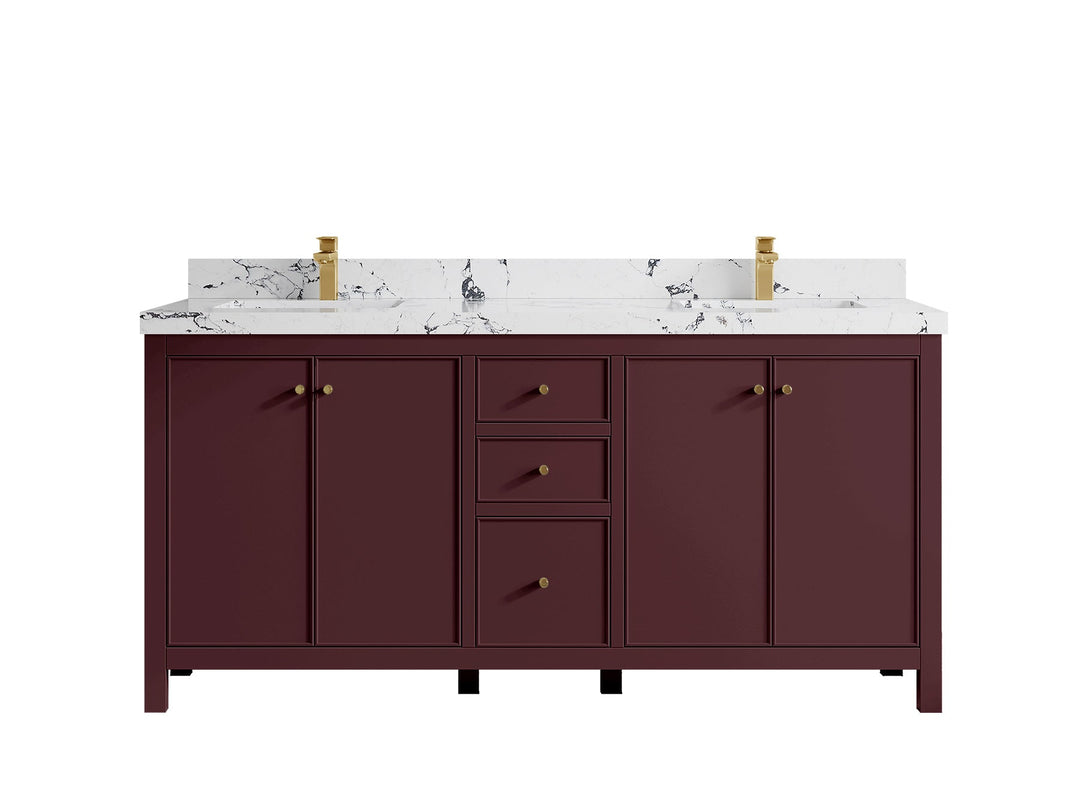Chicago 72 in. W x 22 in. D Double Sink Bathroom Vanity - Willow Bath and Vanity