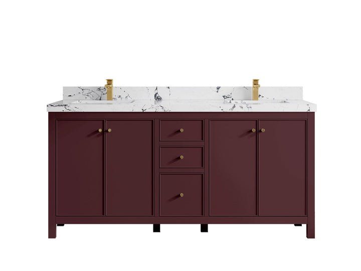 Chicago 72 in. W x 22 in. D Double Sink Bathroom Vanity - photo 46