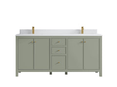 Chicago 72 in. W x 22 in. D Double Sink Bathroom Vanity - photo 29