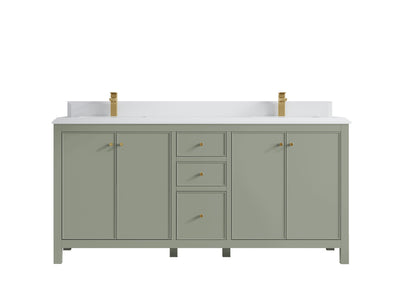 Chicago 72 in. W x 22 in. D Double Sink Bathroom Vanity - Willow Bath and Vanity