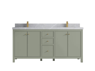 Chicago 72 in. W x 22 in. D Double Sink Bathroom Vanity - Willow Bath and Vanity