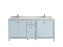 Chicago 72 in. W x 22 in. D Double Sink Bathroom Vanity - photo 25