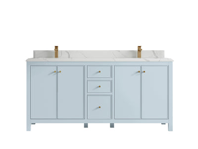 Chicago 72 in. W x 22 in. D Double Sink Bathroom Vanity - Willow Bath and Vanity