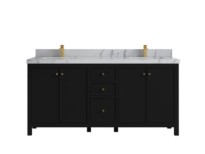 Chicago 72 in. W x 22 in. D Double Sink Bathroom Vanity - Willow Bath and Vanity