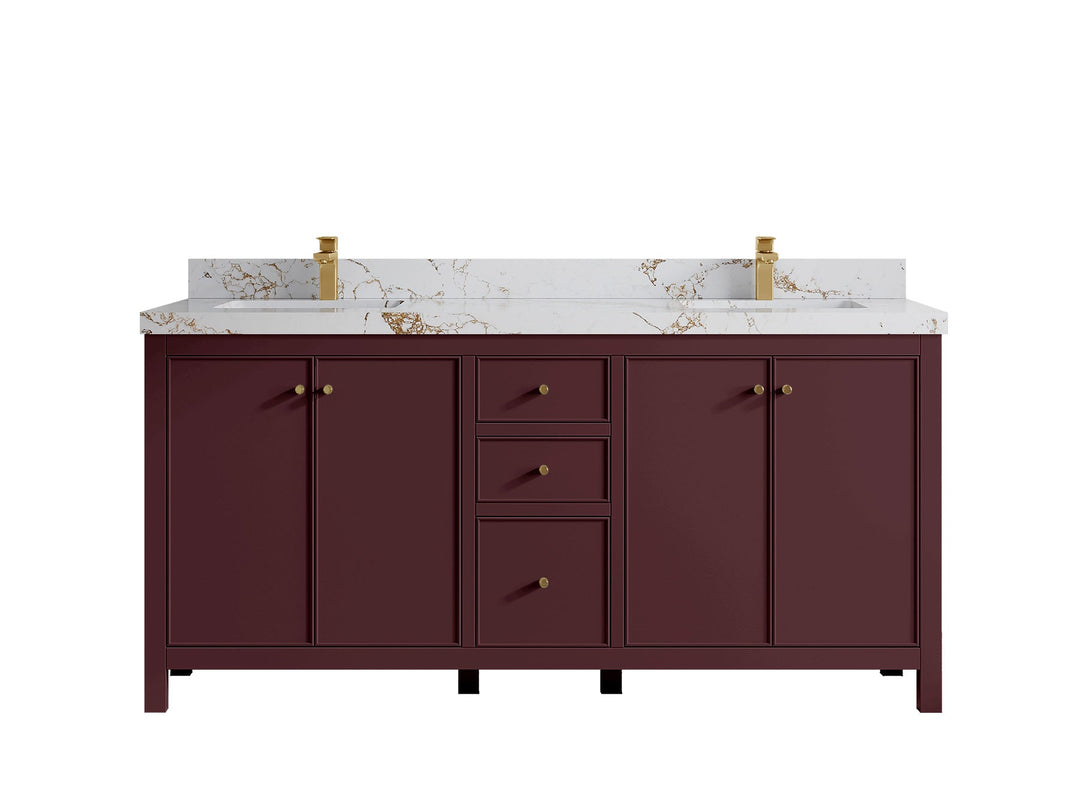 Chicago 72 in. W x 22 in. D Double Sink Bathroom Vanity - Willow Bath and Vanity