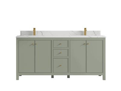 Chicago 72 in. W x 22 in. D Double Sink Bathroom Vanity - Willow Bath and Vanity
