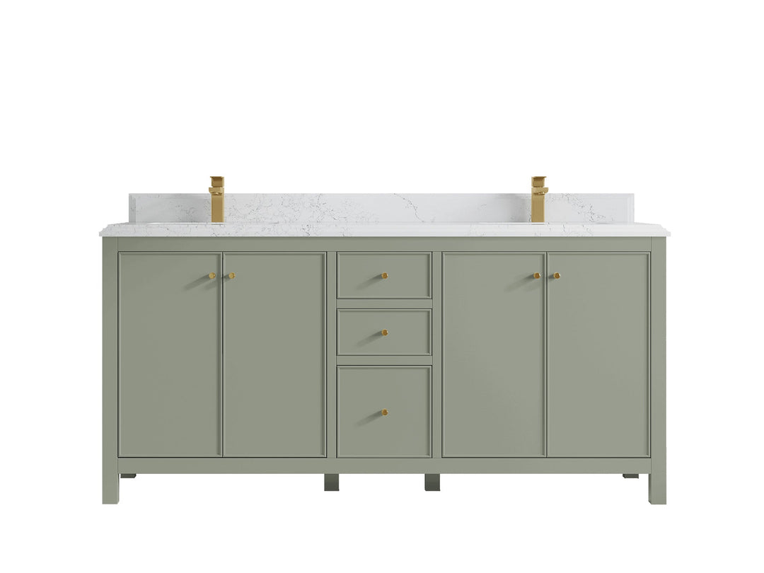 Chicago 72 in. W x 22 in. D Double Sink Bathroom Vanity - Willow Bath and Vanity