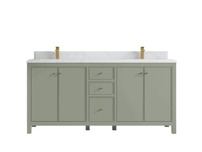 Chicago 72 in. W x 22 in. D Double Sink Bathroom Vanity - Willow Bath and Vanity