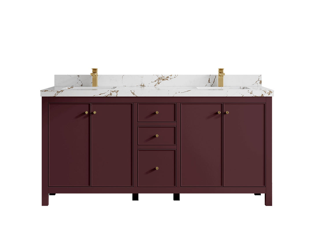 Chicago 72 in. W x 22 in. D Double Sink Bathroom Vanity - Willow Bath and Vanity