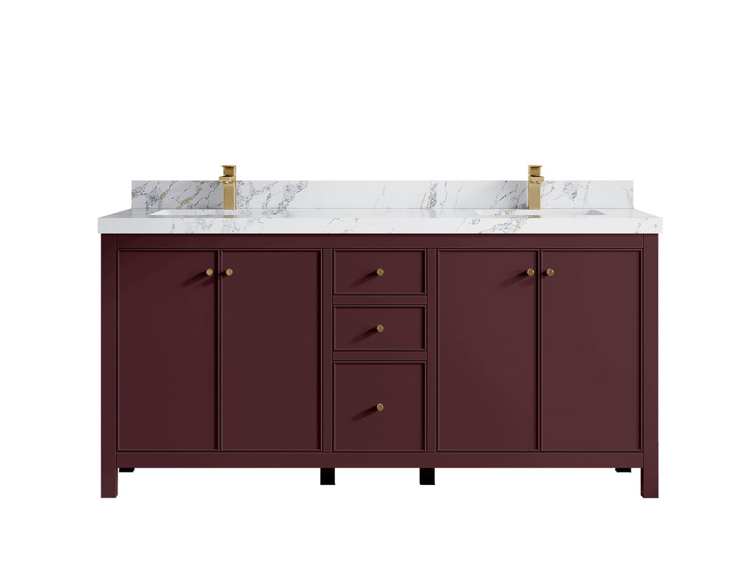 Chicago 72 in. W x 22 in. D Double Sink Bathroom Vanity - Willow Bath and Vanity