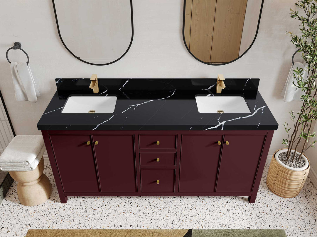Chicago 72 in. W x 22 in. D Double Sink Bathroom Vanity - Willow Bath and Vanity