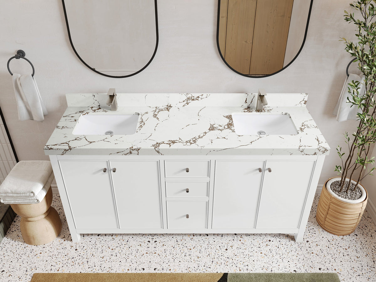 Chicago 72 in. W x 22 in. D Double Sink Bathroom Vanity - Willow Bath and Vanity