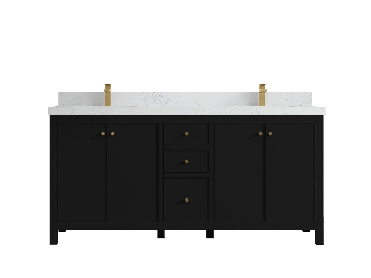 Chicago 72 in. W x 22 in. D Double Sink Bathroom Vanity - Willow Bath and Vanity