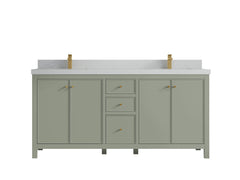 Chicago 72 in. W x 22 in. D Double Sink Bathroom Vanity - photo 13