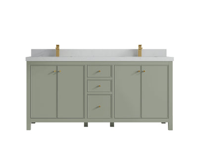 Chicago 72 in. W x 22 in. D Double Sink Bathroom Vanity - Willow Bath and Vanity