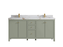 Chicago 72 in. W x 22 in. D Double Sink Bathroom Vanity - photo 39