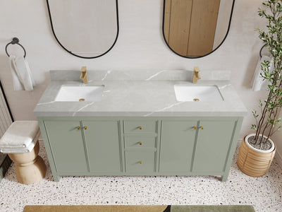 Chicago 72 in. W x 22 in. D Double Sink Bathroom Vanity - Willow Bath and Vanity