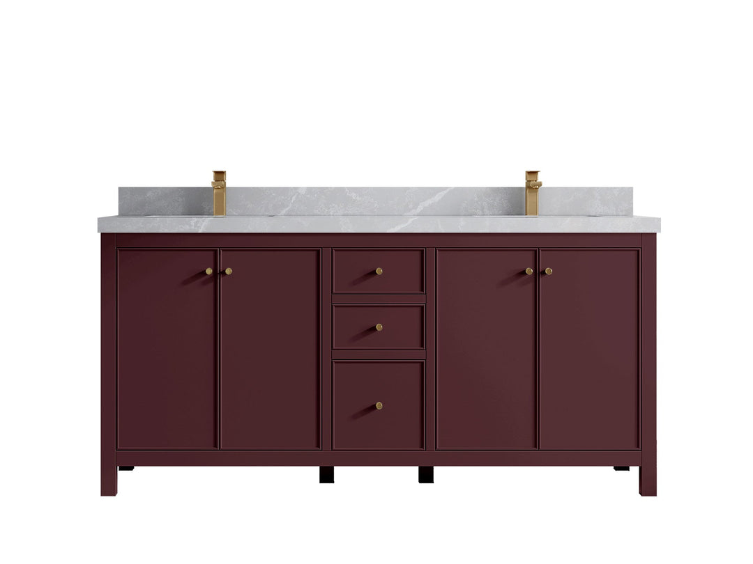 Chicago 72 in. W x 22 in. D Double Sink Bathroom Vanity - Willow Bath and Vanity