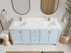 Chicago 72 in. W x 22 in. D Double Sink Bathroom Vanity - photo 24