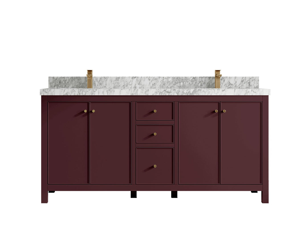 Chicago 72 in. W x 22 in. D Double Sink Bathroom Vanity - Willow Bath and Vanity