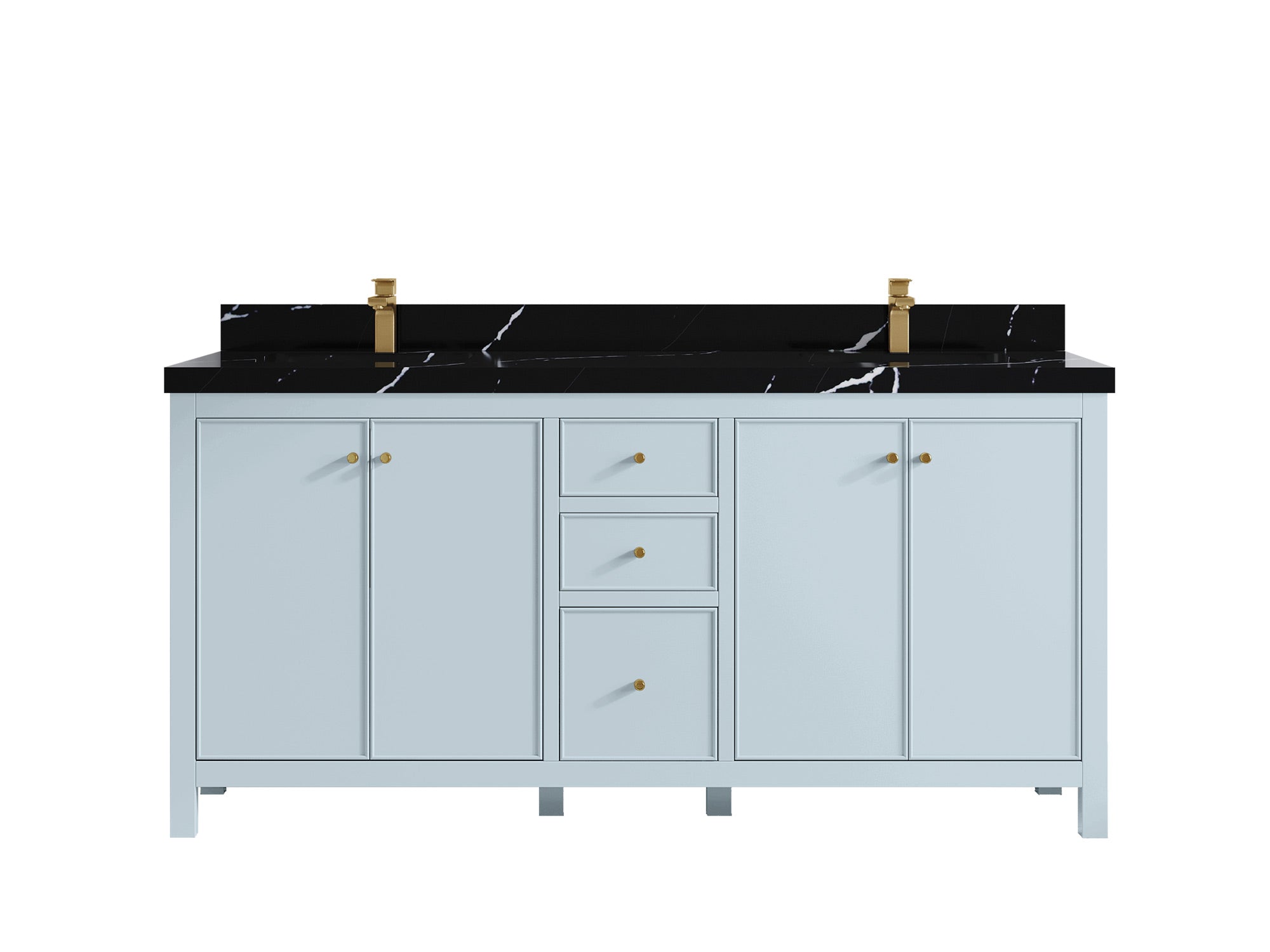 Chicago 72 in. W x 22 in. D Double Sink Bathroom Vanity - Willow Bath and Vanity