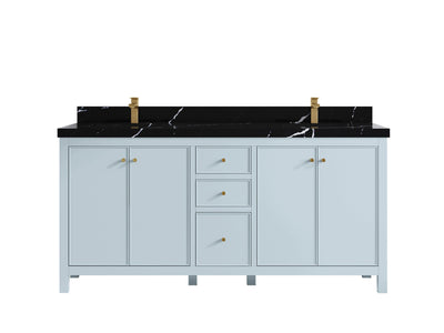 Chicago 72 in. W x 22 in. D Double Sink Bathroom Vanity - Willow Bath and Vanity