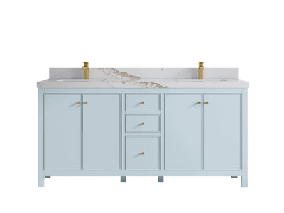 Chicago 72 in. W x 22 in. D Double Sink Bathroom Vanity - Willow Bath and Vanity